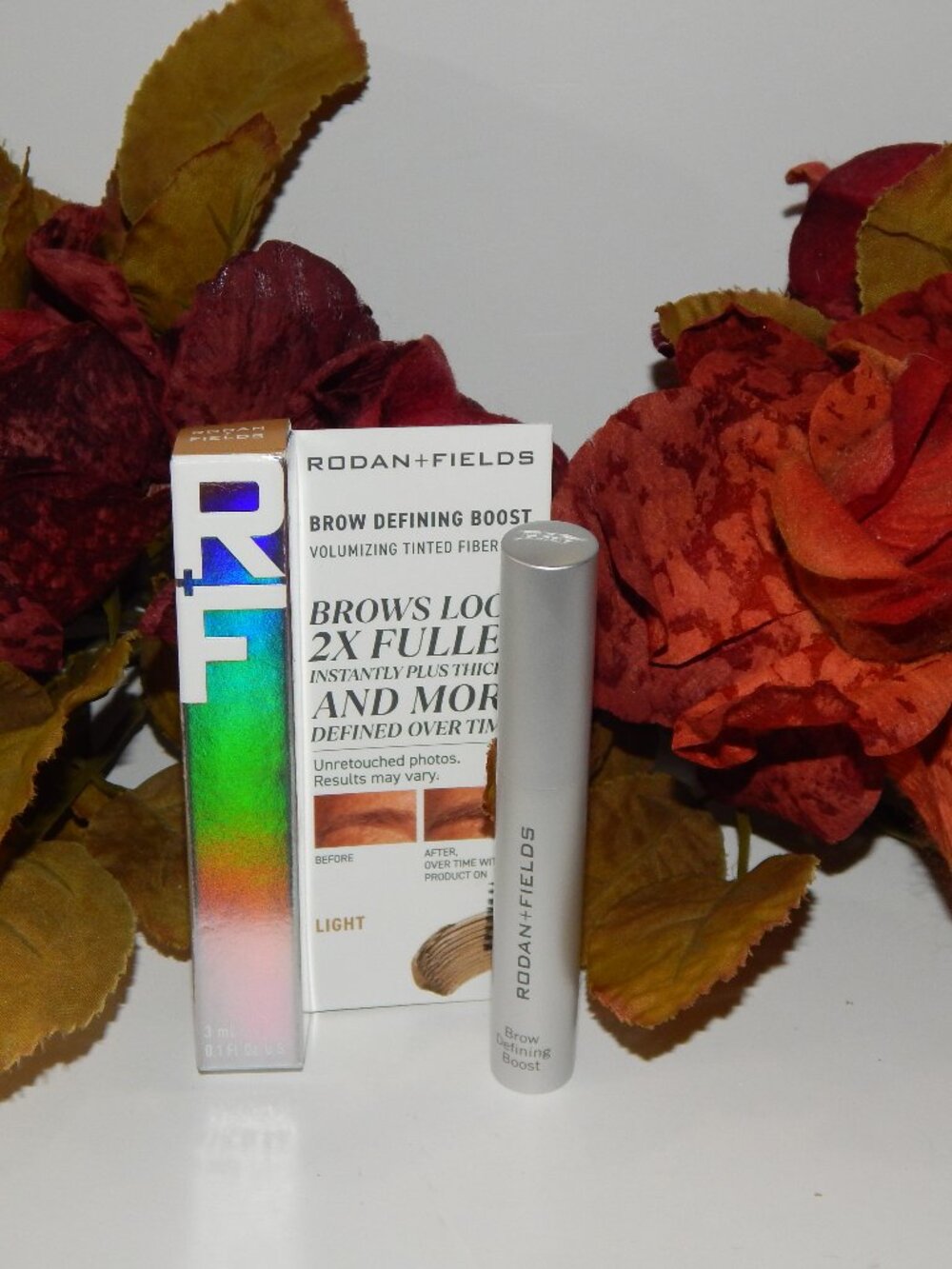 Rodan + Fields Brow Defining Boost LIGHT Volumizing Tinted Fiber Gel .01oz 3ml